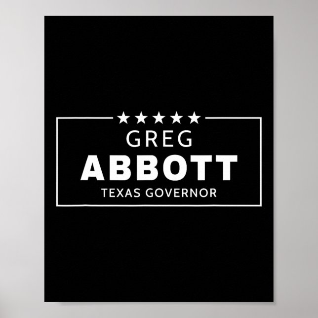 Poster Eleição Greg Abbott Governador Texas Republicano V (Frente)