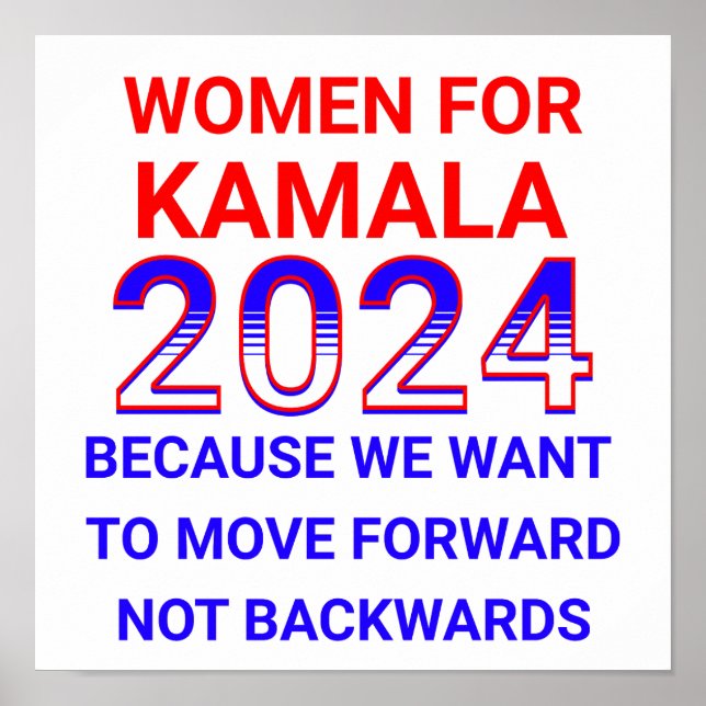 Poster Eleições 2024 para Kamala Harris (Frente)