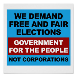 Póster Eleições livres e justas