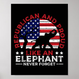 Poster Eleitor Republicano E Orgulhoso Da Bandeira Americ
