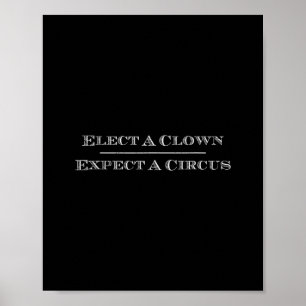 Poster Eleja Um Palhaço Espere Um T Shirt De Circo Anti-t