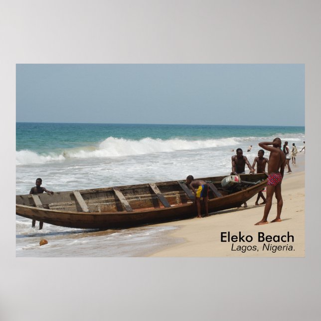 Poster Eleko Beach, Lagos, Nigéria. (Frente)