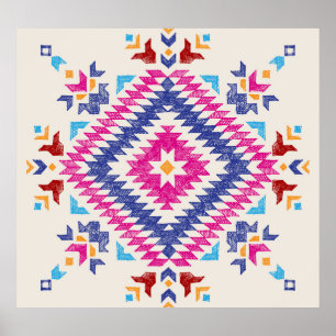 Poster Elemento De Design Tribal Desenhado À Mão.