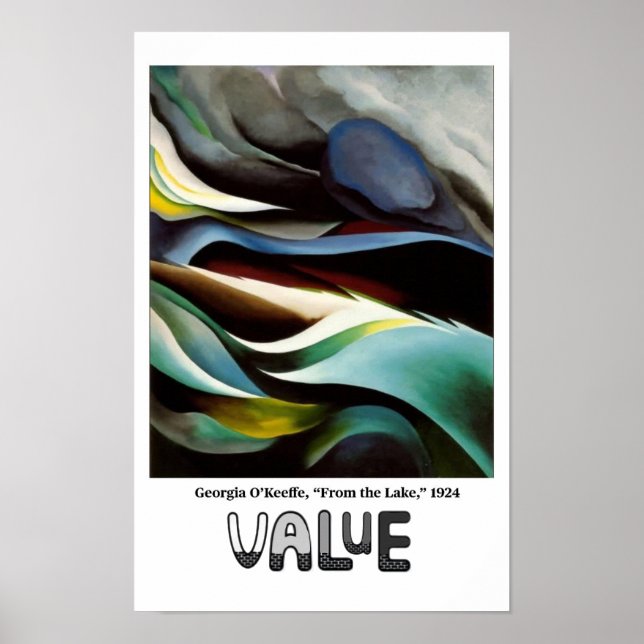 Poster Elementos da Arte - Valor com O’Keeffe (Frente)