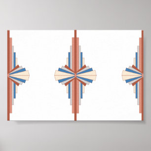 Poster Elementos de decoração de arte em ouro rosa, cas