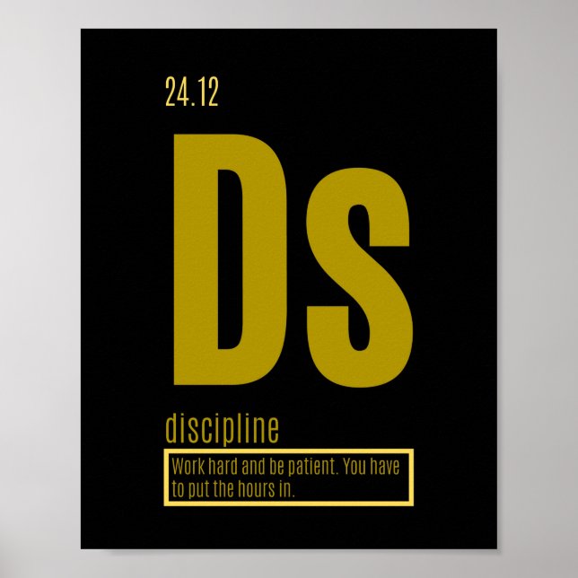 Poster Elementos fundamentais do sucesso | Disciplina (Frente)