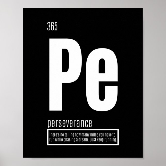 Poster Elementos fundamentais do sucesso - Perseverança (Frente)