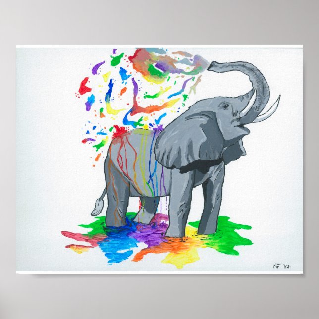 Poster Elephant Bath TIme (Frente)