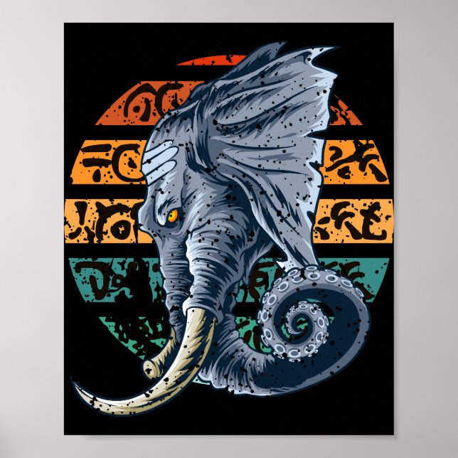 Poster Elephantopus Tenta de Elefante Tromba Lovecraft (Frente)