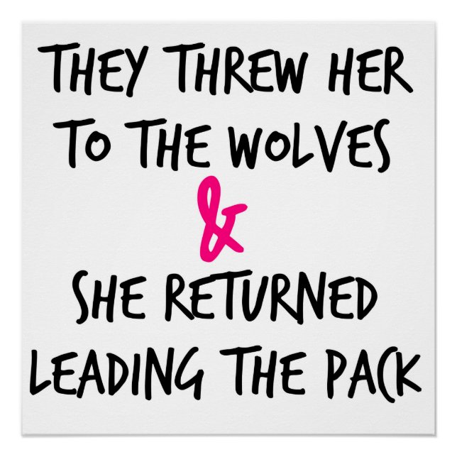 Póster Eles a jogaram na poster dos lobos (Frente)