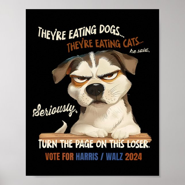 Poster Eles estão comendo cães! Eles Estão Comendo Gatos! (Frente)