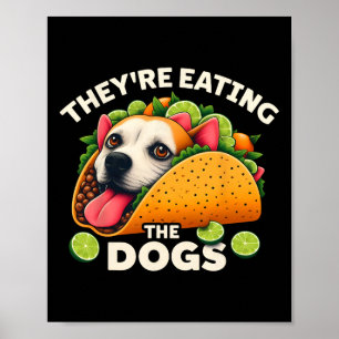 Poster Eles Estão Comendo Os Cães Os Gatos Os Animais De