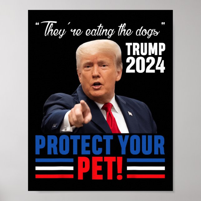 Poster Eles Estão Comendo Os Cães Trump 2025 Debyte Prote (Frente)