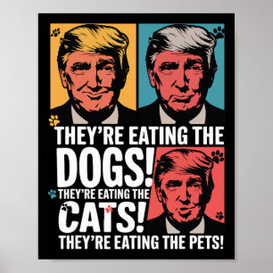 Poster Eles Estão Comendo Os Cães Trump Vs Kamala 2025 El