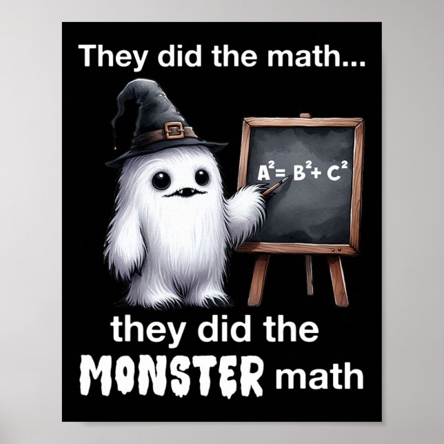 Poster Eles Fizeram a Matemática Monstruosa Yeti Chá Engr (Frente)