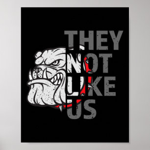 Poster Eles Não Gostam De Nós, Engraçados Bulldog Futebol