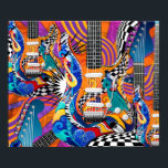 Póster Elétrica Guitar Music Pop Art 60s Jokers Wild<br><div class="desc">Pop de Música de Violão Elétrica - Jokers Wild por Juleez. Arte pop de 60 anos de arte original de Juleez</div>