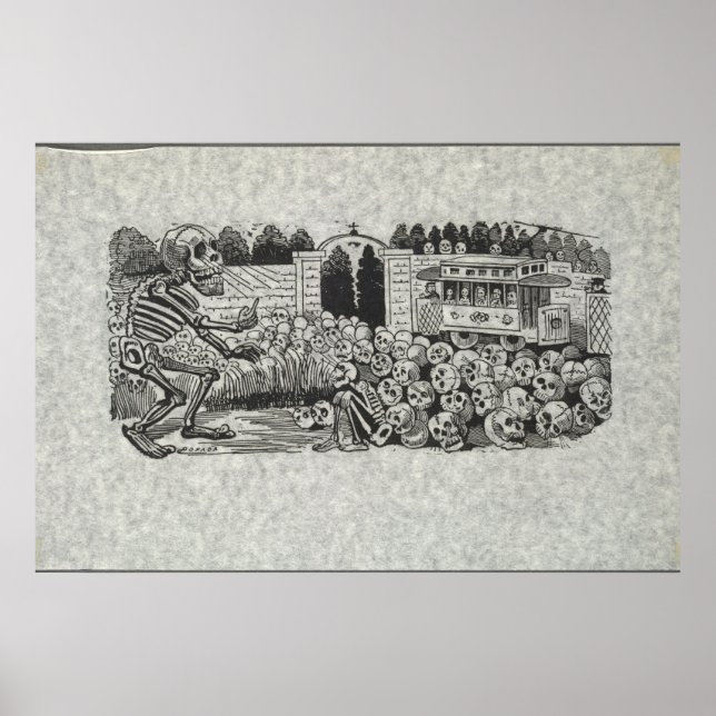 poster elétrico de Calavera (Frente)