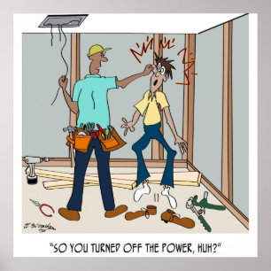 Poster Elétrico esquece de desligar a alimentação