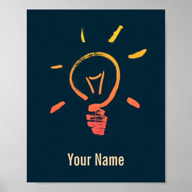 Poster Elétrico inteligente da lâmpada de luz retrorrefle (Frente)