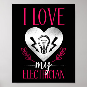 Poster Elétrico Lineman Adoro Meu Coração Eletrônico