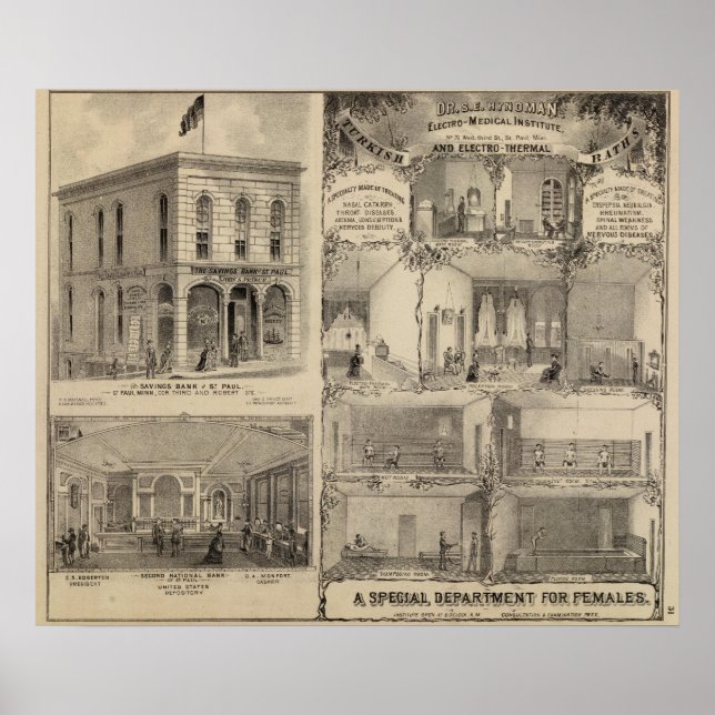 Poster Eletro Medical Institute em Rua Paul, Minnesota (Frente)