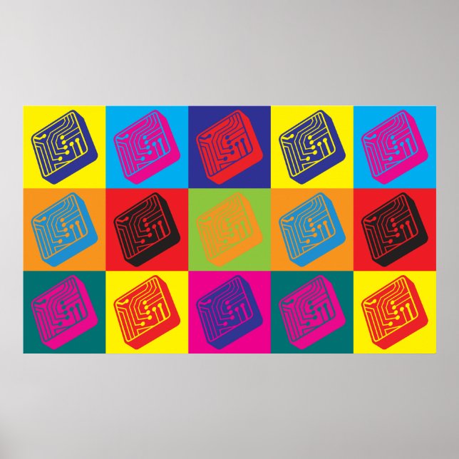 Poster Eletrônicos Pop de arte (Frente)