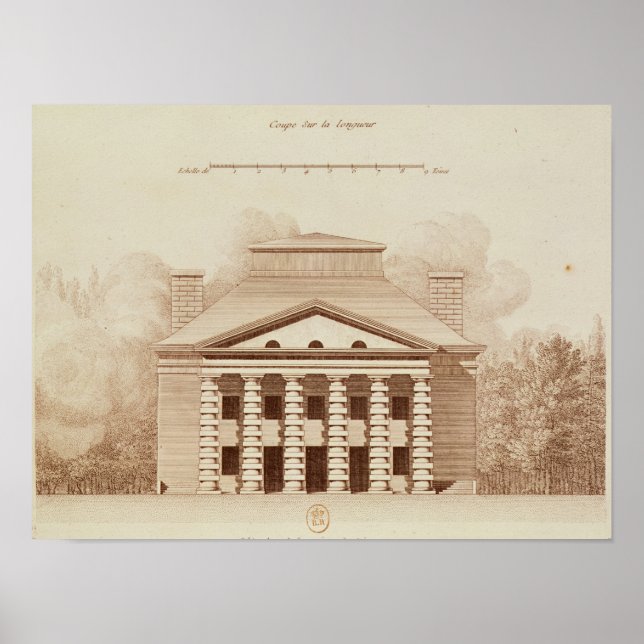 Póster Elevação da casa do diretor do sal (Frente)