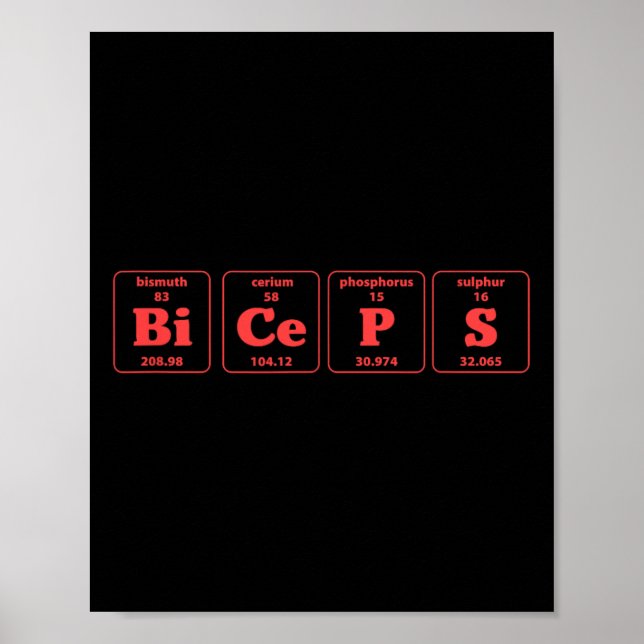Poster Elevação de Peso Músculos de Construção de Carroça (Frente)