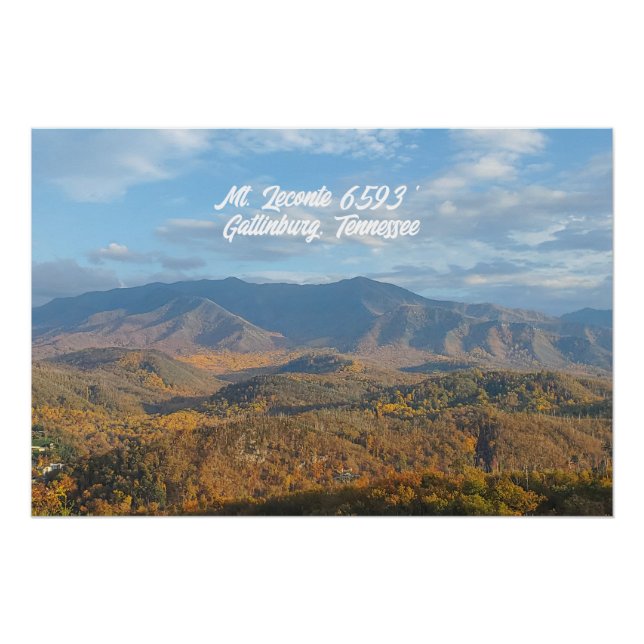 Póster Elevação do Tennessee do Monte Leconte Gatlinburg (Frente)
