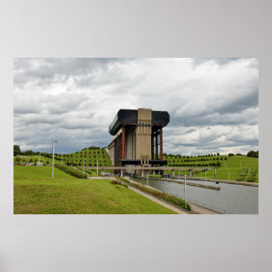 Póster Elevador de barcos de Strepy-Thieu na Bélgica