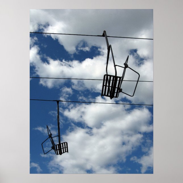 Póster Elevador de Esqui e Céu (Frente)