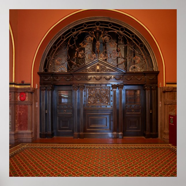 Poster Elevador de Vintage (Frente)