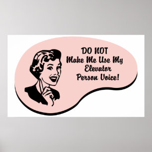 Poster Elevator Person Voice