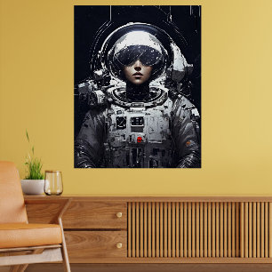Poster Elevem sua imaginação: Astronauta de Garota em Gre