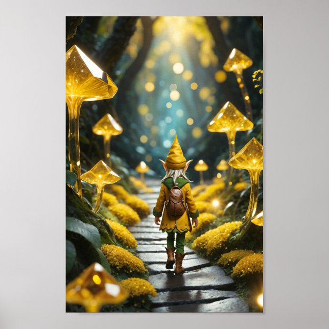 Poster Elf de Cristal Amarelo (Frente)