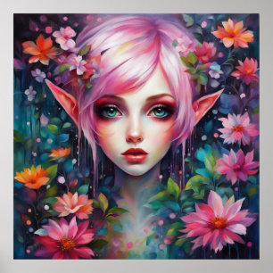 Poster Elf Rosa bonito