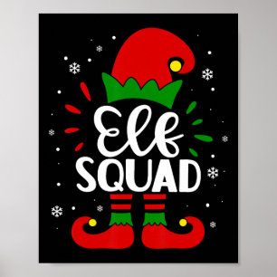 Poster Elf Squad Engraçado Família Elf Matando o Natal Pa