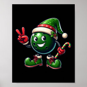 Poster Elfo de Natal Feminino Masculino Mão da Paz Engraç