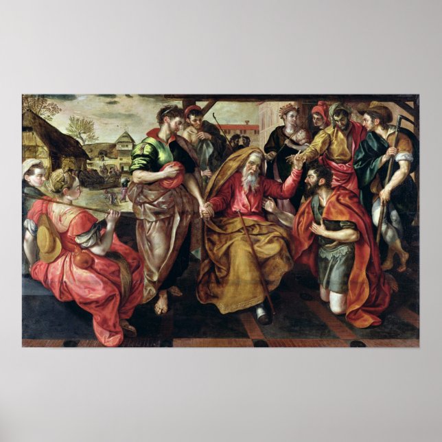 Poster Eliezer Pedindo Rebecca para o Casado Isaac, 1562 (Frente)