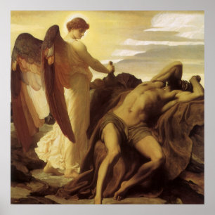 Póster Elijah na Natureza por Lord Frederic Leighton