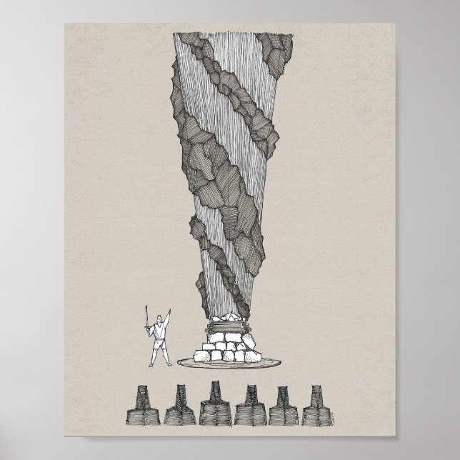 Poster Elijah no Monte Carmel - Fogo do Céu (Frente)