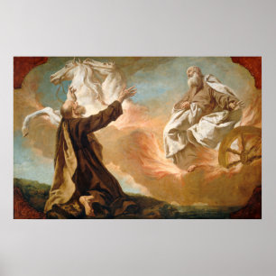 Poster Elijah tomado acima em um Chariot do fogo por G.