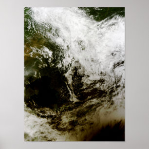 Póster Elipse solar sobre o sudeste da Ásia