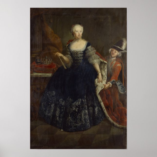 Póster Elisabeth Christine von Braunschweig como Rainha (Frente)