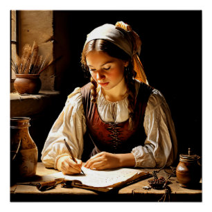 Póster "Elisabeth", "O Jovem Estudioso"