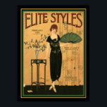 Poster Elite Estilos Art Deco 1920 Cobrir 12 x 16<br><div class="desc">Destaque sua decoração doméstica com este Cobrir exclusivo,  nostálgico,  Art Deco Fashion de Elite Styles-ca 1920</div>