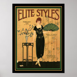 Poster Elite Estilos Art Deco 1920 Cobrir 12 x 16