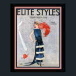 Poster Elite Estilos Art Deco 1924 Cobrir 16x20<br><div class="desc">Nostalgic,  Roaring Twenties,  Elite Styles,  Art Deco Cobrir ca fevereiro 1924- 16 x 20</div>