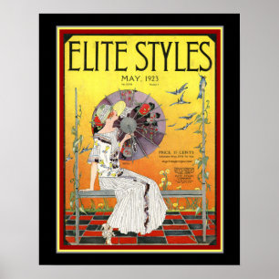 Póster Elite estilos art deco cobrir maio de 1923